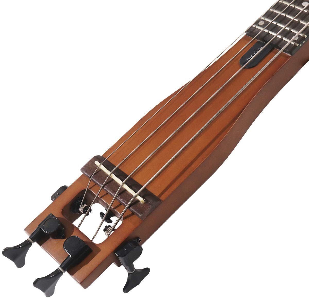 Dailygoods - Elektrische Gitaarbas - Draagbaar en Lichtgewicht - 34 Inch - Bruin - Reizen - Linkshandige Gigbag Inbegrepen - Perfect voor Muziekliefhe...