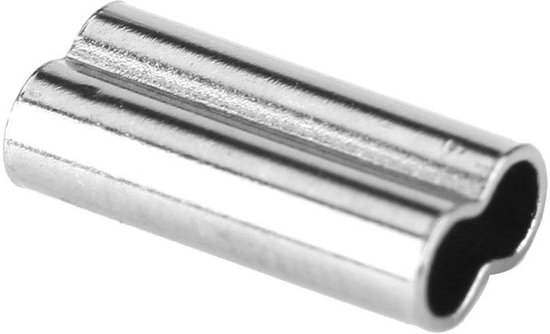Dailygoods- Krimphulzen 100 Stuks - Double Barrel - Klemhulzen - Draadgeleider - Koperen Buisconnectoren - Corrosiebestendig - Vislijnhulzen van Dailygoods — afbeelding 5