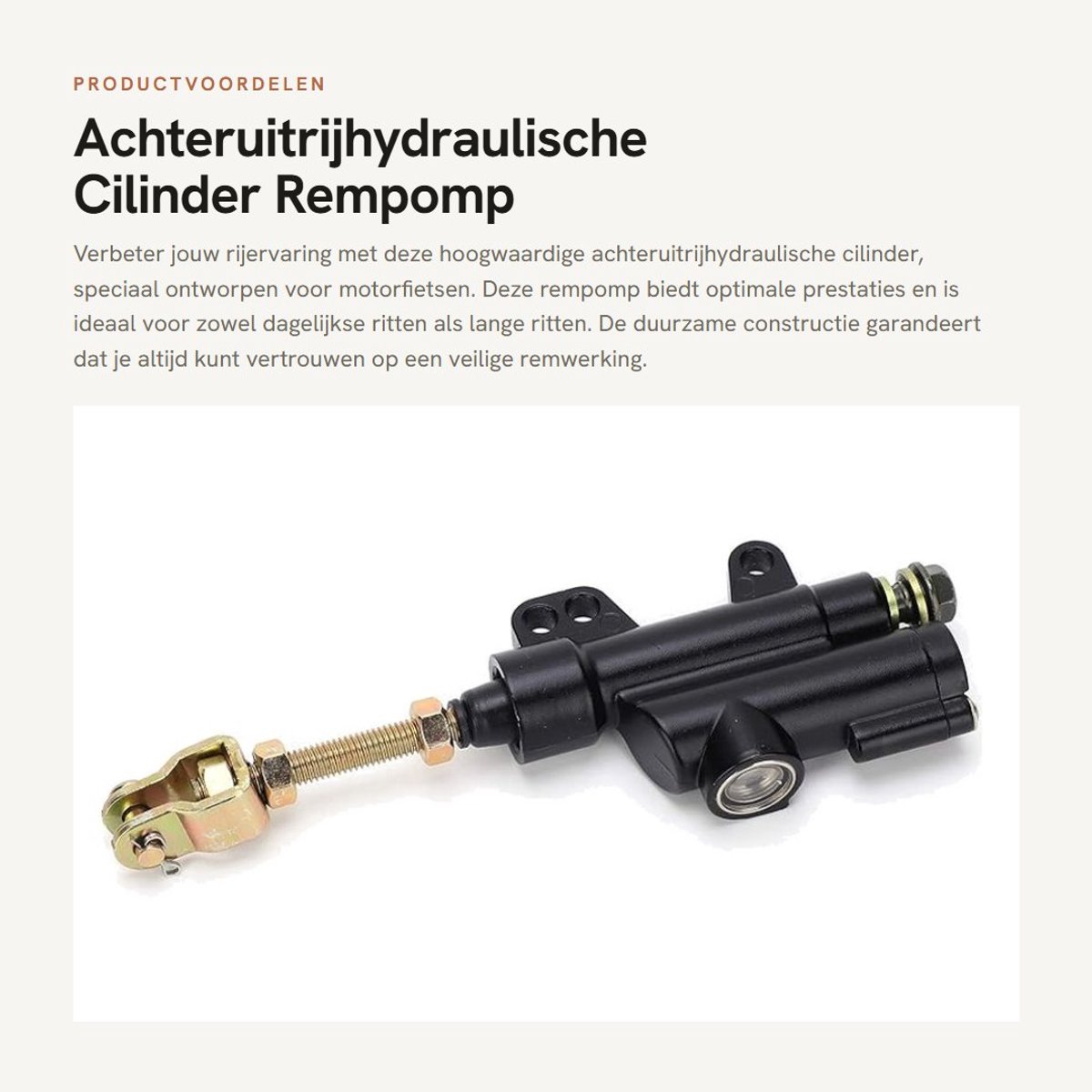 Dailygoods- Achterrempomp Premium Kwaliteit - Hydraulische Cilinder - Vervangende Remcilinder - Flexibel Ontwerp - Schokbestendig - Verbeterde Rijveiligheid