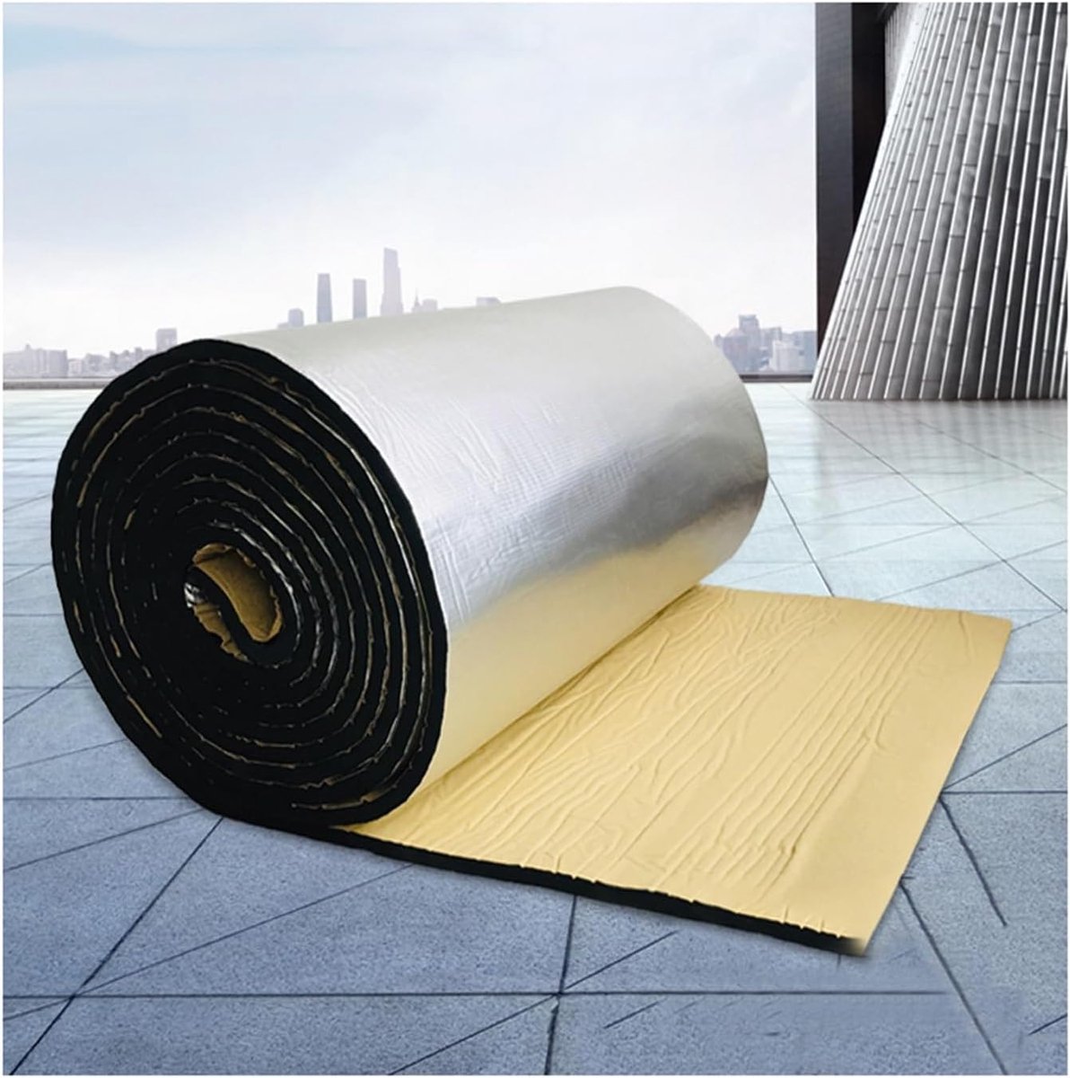 Isolatiemat - Geluiddempend Materiaal - Warmte Isolatie - Zelfklevend Vochtbestendig - 3m² 5mm - Aluminium