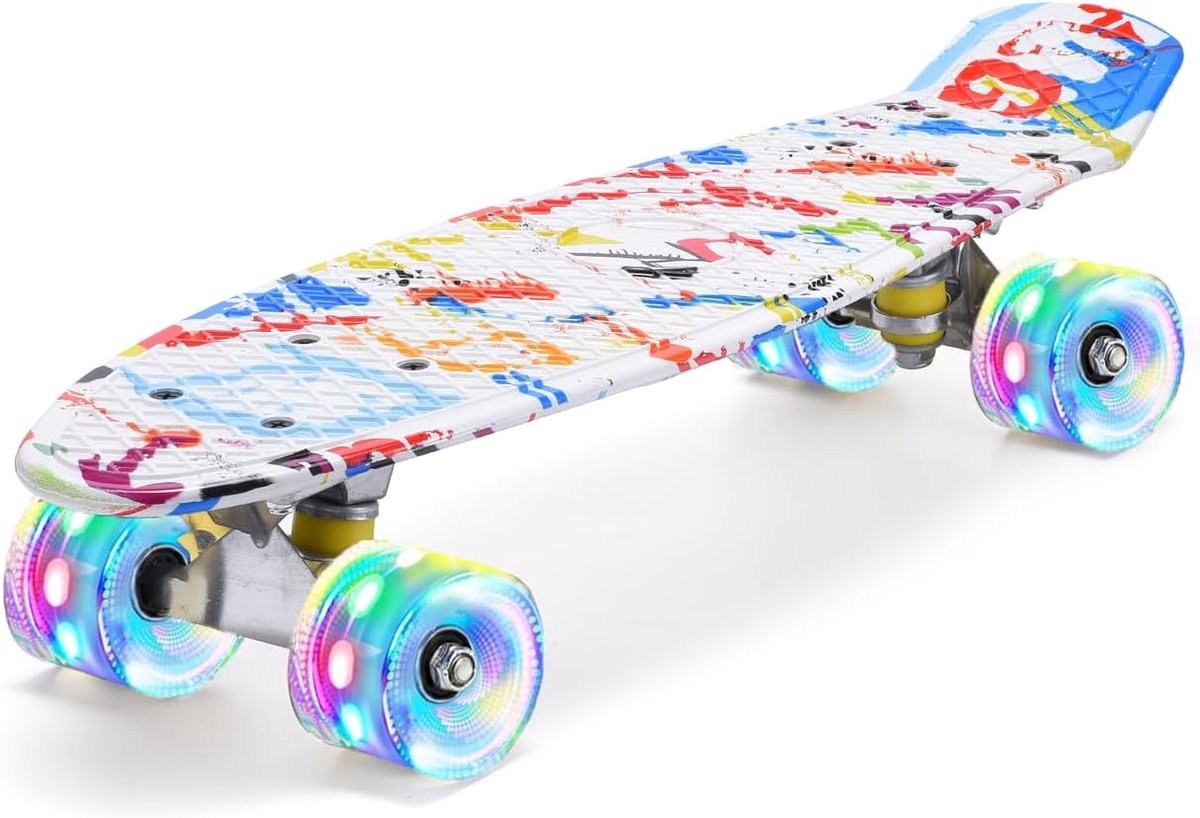 Skateboard voor kinderen Cruiser board Buiten spelen Lichtgevende wielen 22 inch