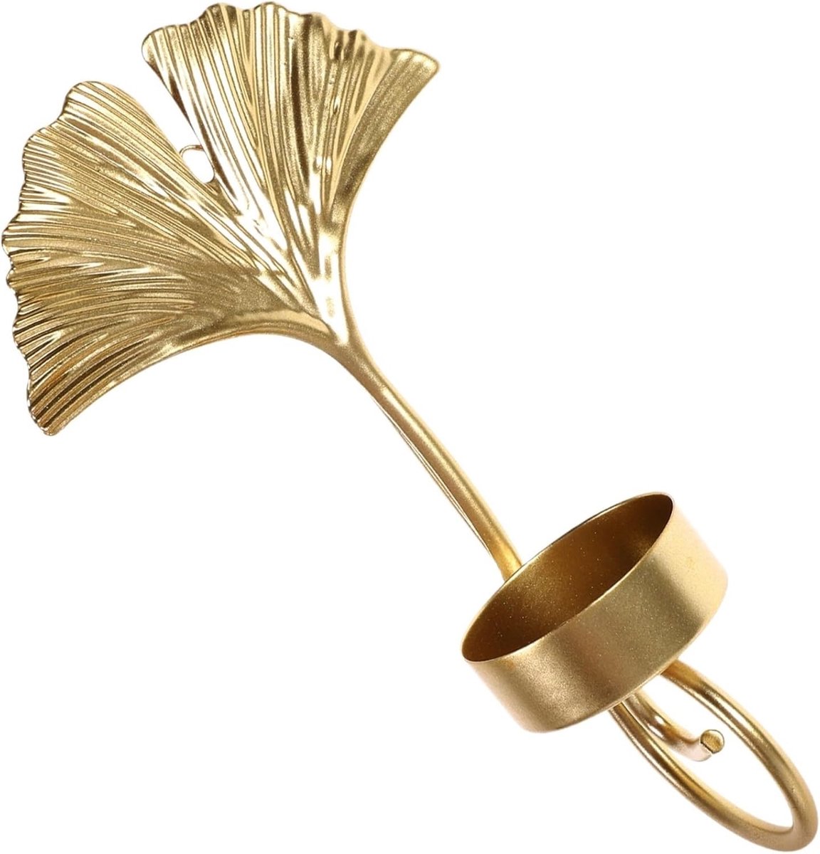 Muur Kandelaars - Kaarsen Houders - Sfeer Creëren - Elegant Gouden Blad - 3 stuks - Goud