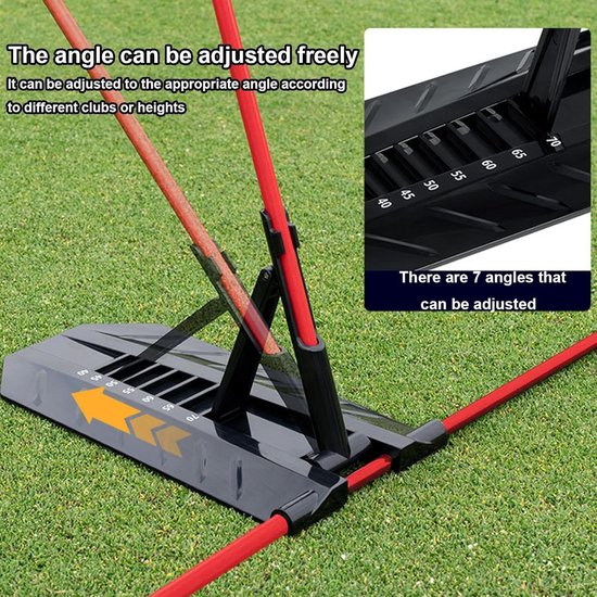 Golf Alignment Sticks - Trainingshulp Golf - Swing Oefening - Hoek Aanpassing - 112 cm - Rood van GOLF — afbeelding 3