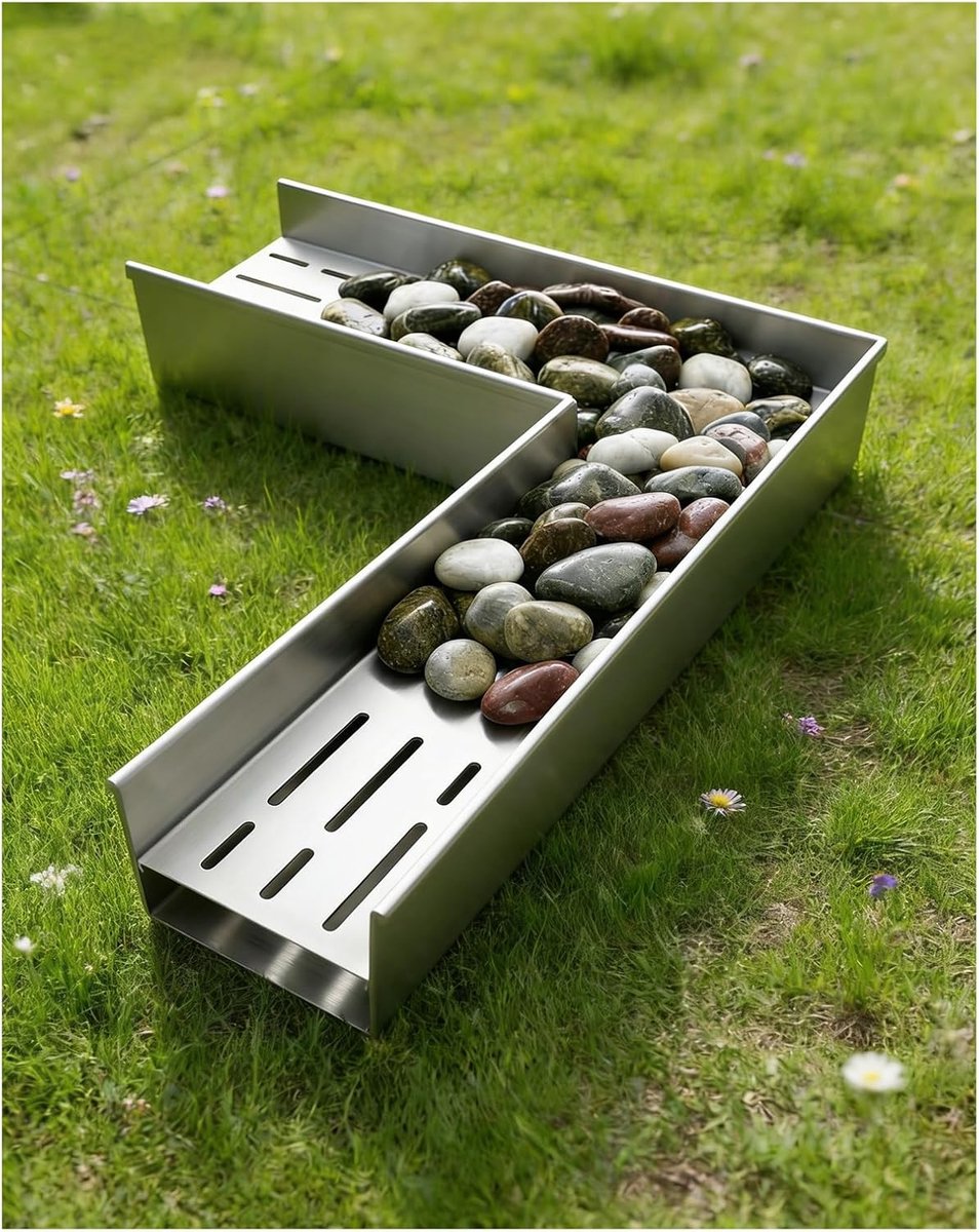 Kanaalafvoer Roestvrijstaal - Lineaire Afvoer Vloergoot - Water Snel Afvoeren - Duurzaam 304 Materiaal - 65 cm Breed - Zilver