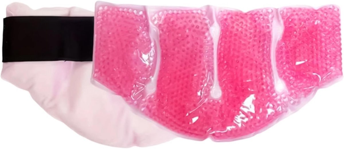 Nekkompres - Warmte koude band - Ontspanning nek - Herbruikbaar kompres - 33 x 16 cm - Blauw