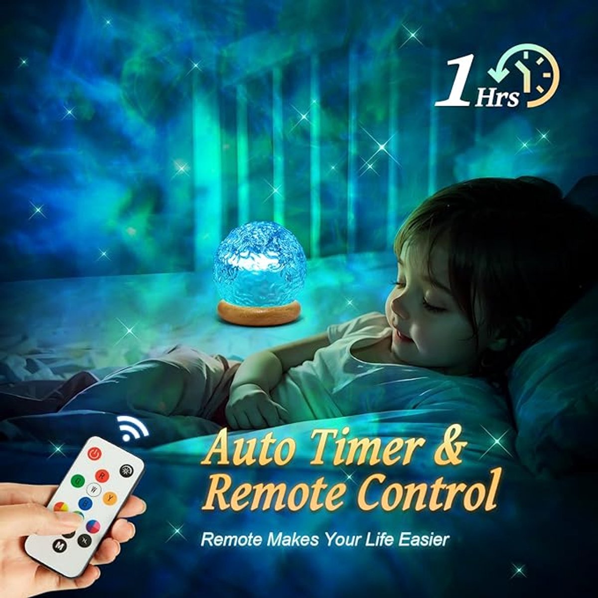 Sterrenhemel Projector LED – Galaxy Projector met Kleurverlichting – Nachtlamp Projector voor Slaapkamer en Kinderkamer – Relax Lichtprojector – Energieklasse G – foto 3