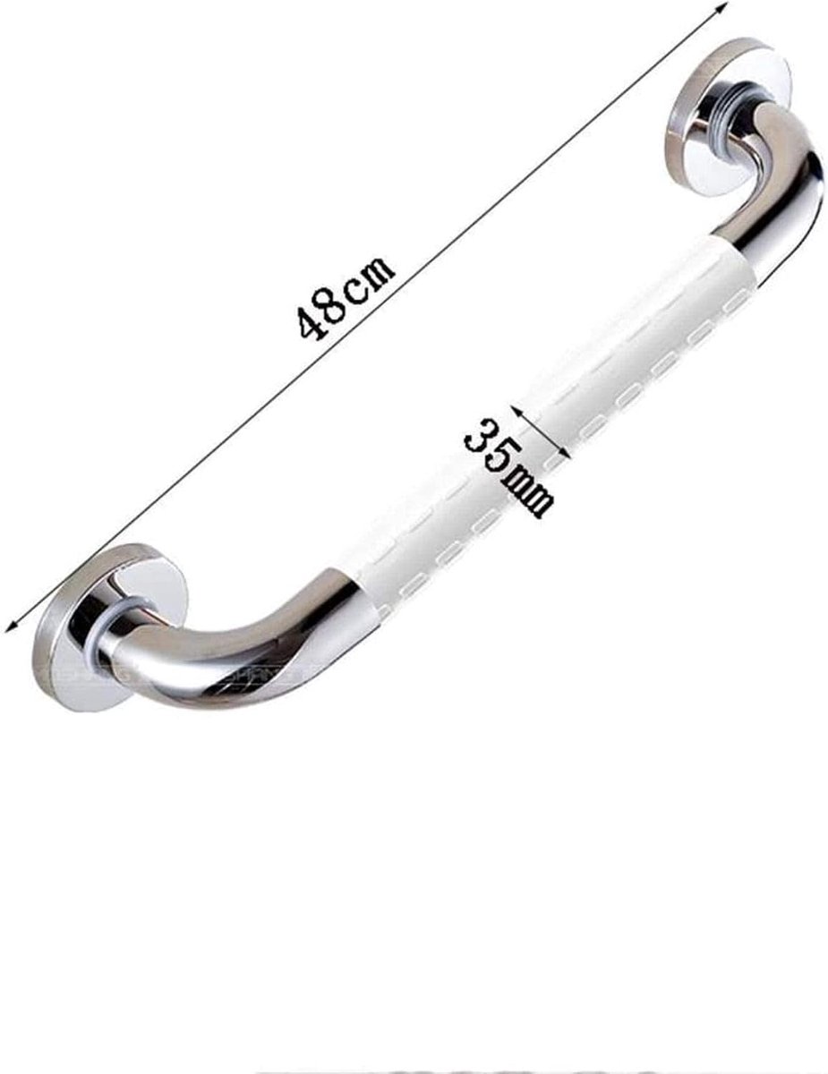 Badkamer Beugel - Douchesteun Handgreep - Veiligheid Vergroten - Extra Ondersteuning - 48 cm - RVS