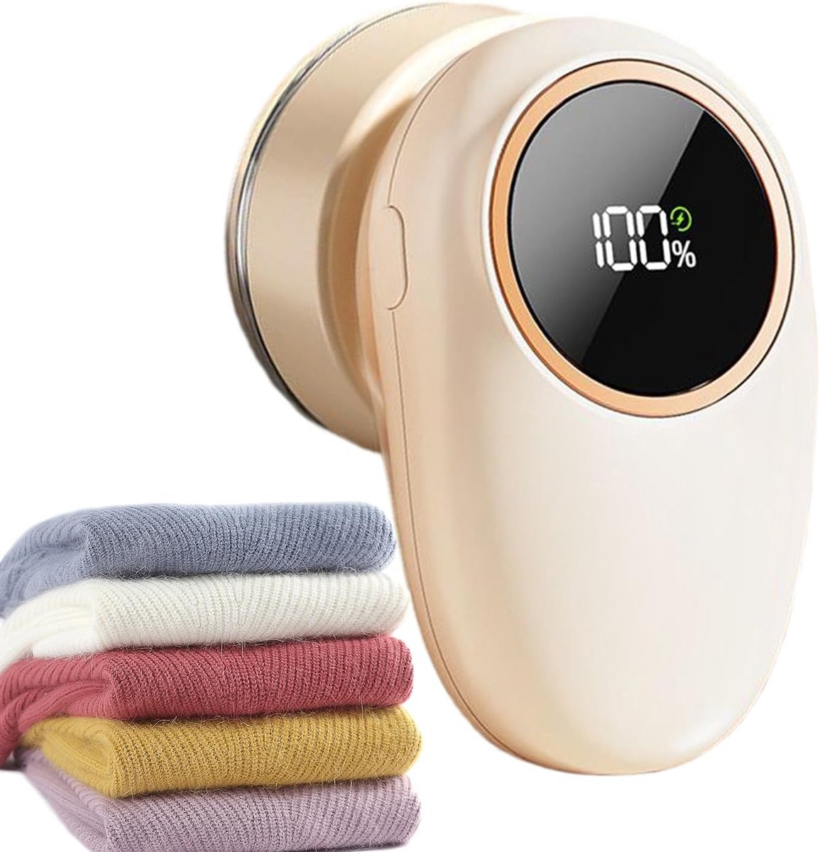 Pluizenverwijderaar Stoffen - Kleding trimmer - Kleding opfrissen - Oplaadbaar met LCD - Compact ontwerp - Wit