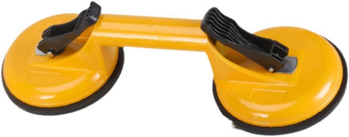 Zuigheffer Dubbele Kaak - Platenlifter - Materiaal Verplaatsen - Arbeidsbesparende Grip - 130 Kg Capaciteit - Geel