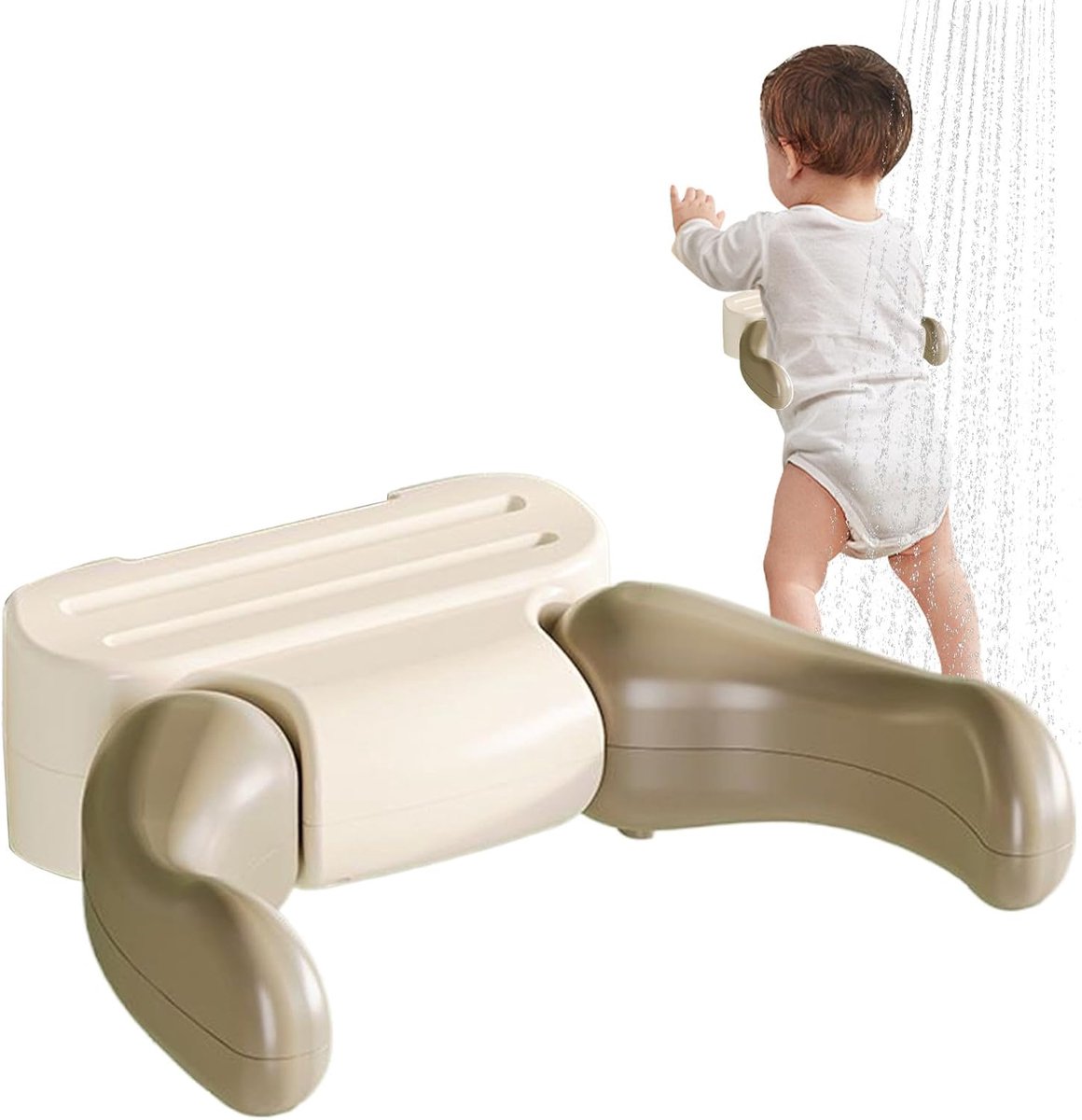Badkamer Steunbeugel - Staande Hulp - Veilig Douchen - Zonder Boren - 31x275x9cm - Kaki