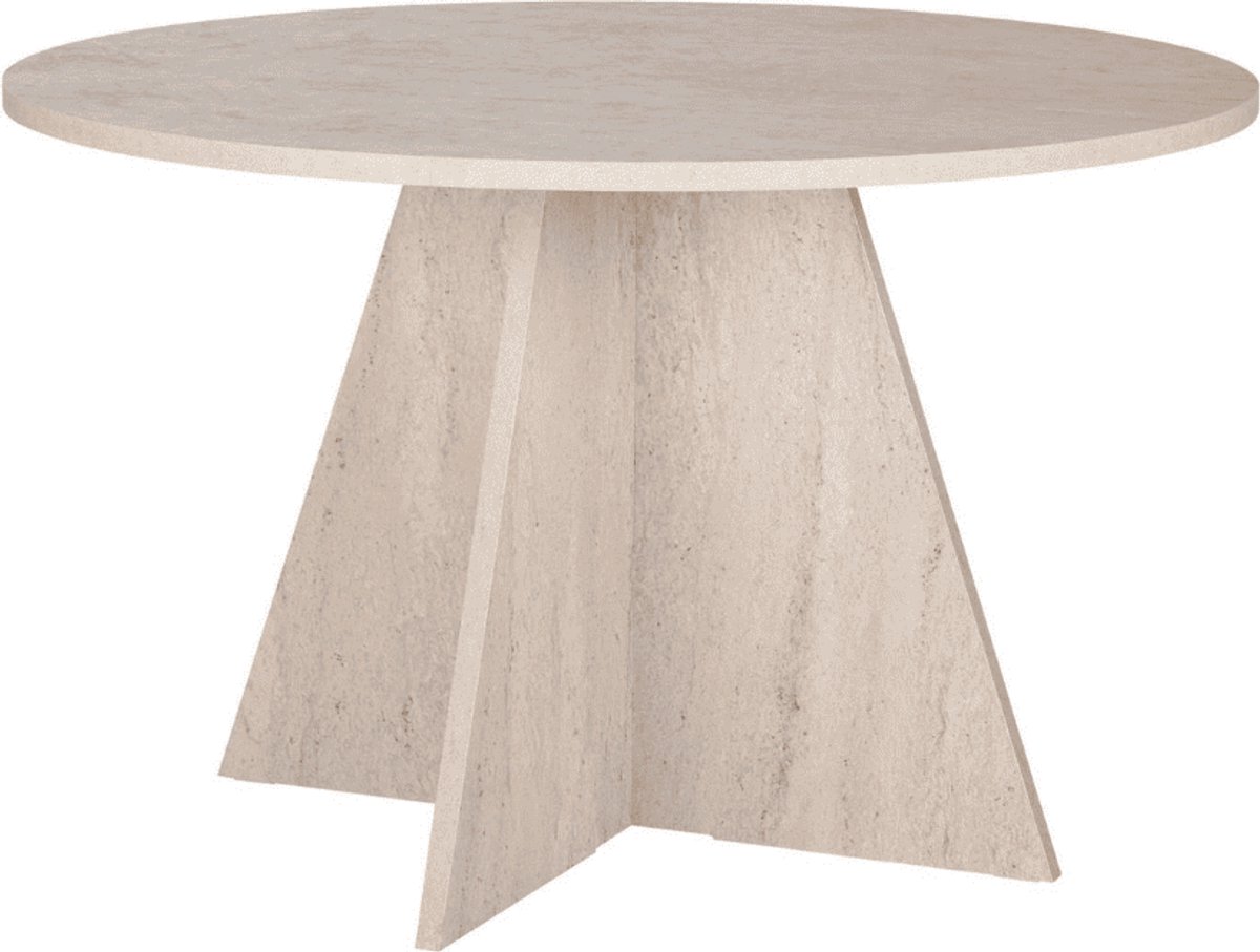 CALICOSY - Eettafel met ronde blad D120 cm - ARIA