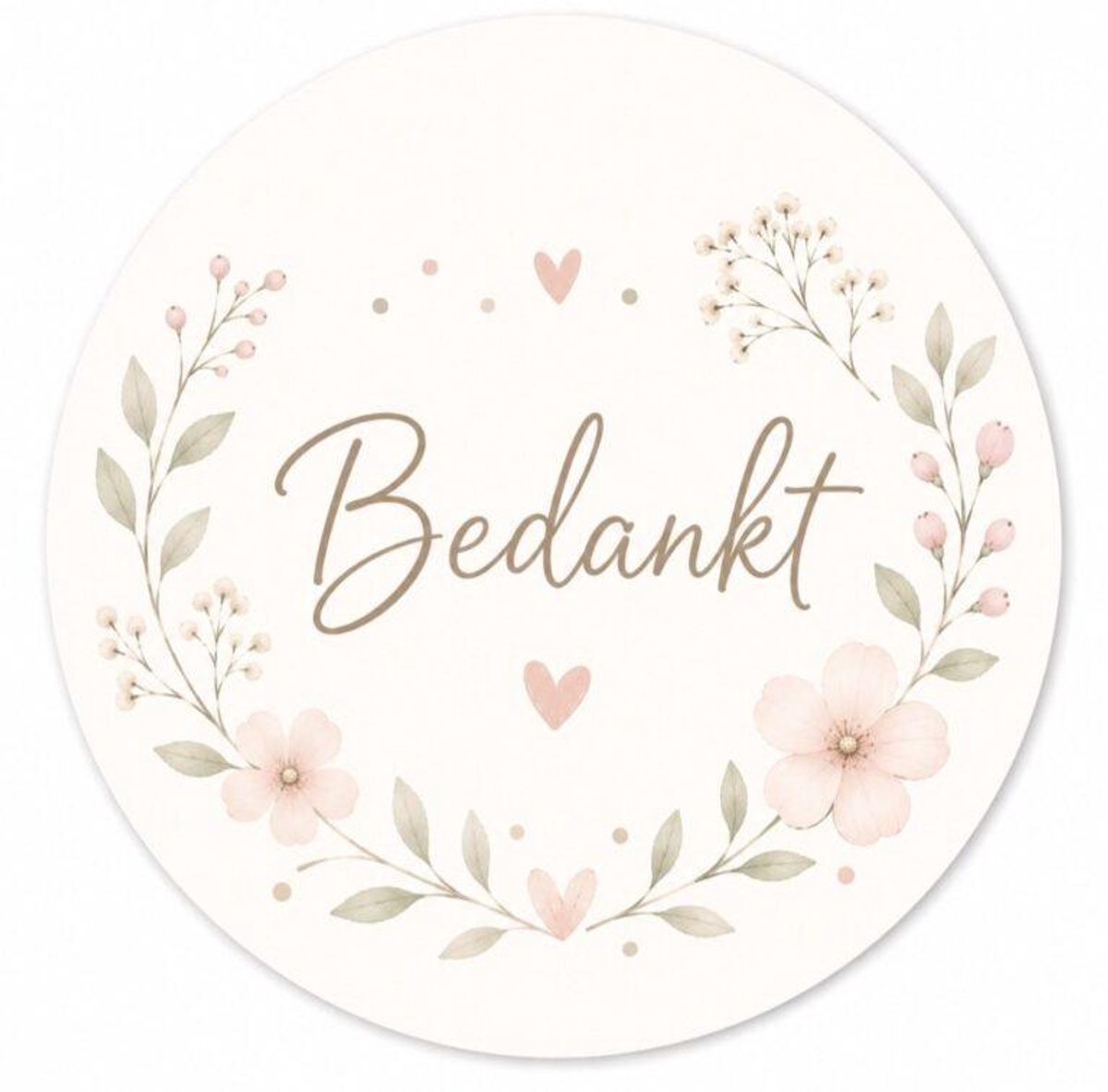 20x Sluitsticker Bedankt - Bedankt stickers - Cadeausticker - Sluitsticker - Rond - 40mm - 20 stuks - Wensetiket - Afscheid - Basisschool - Uitdelen - Traktatie - Uitdeeltraktatie - Collega