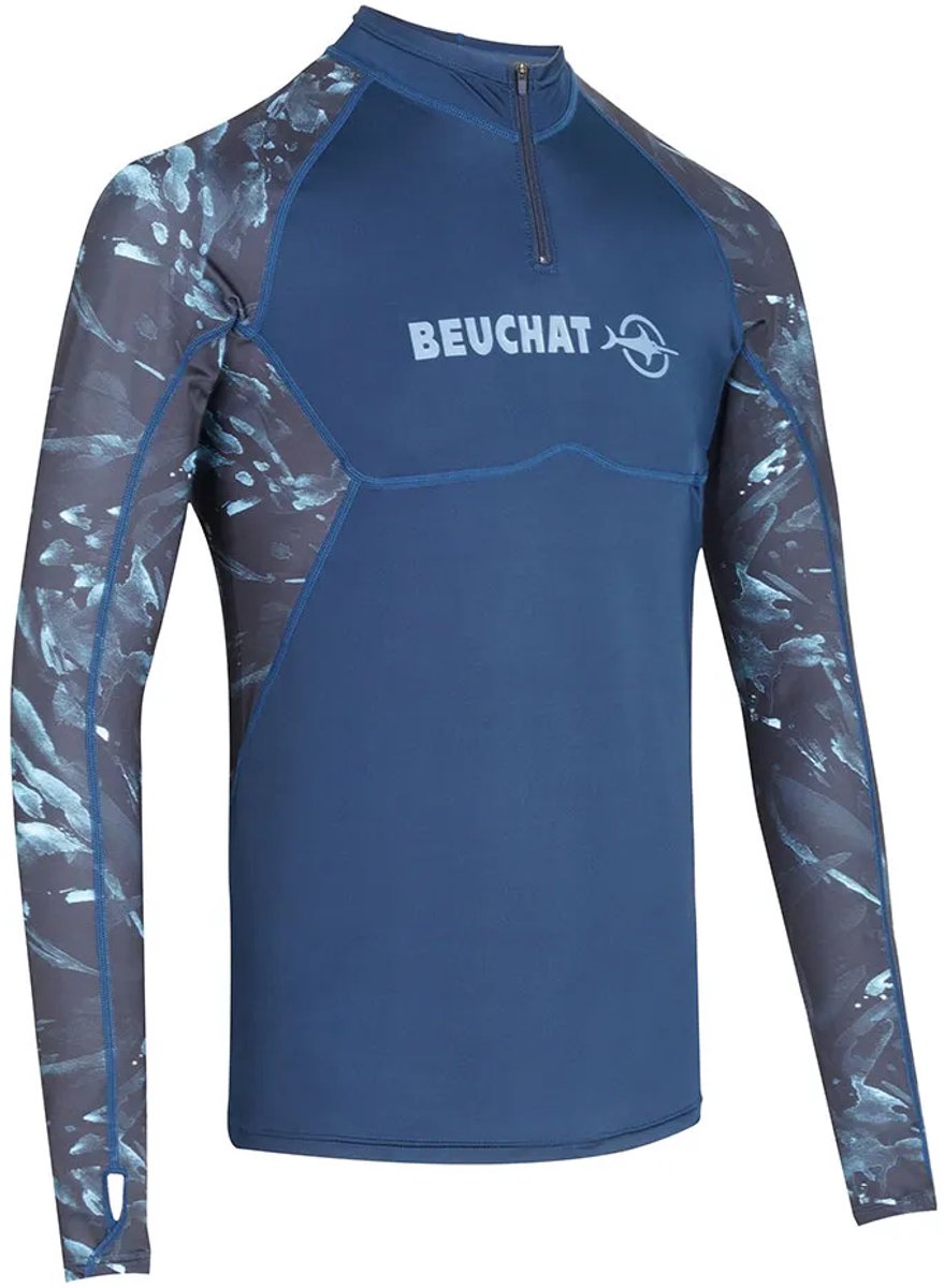 Beuchat Atoll Rash Guard Met Lange Mouwen Blauw S Man