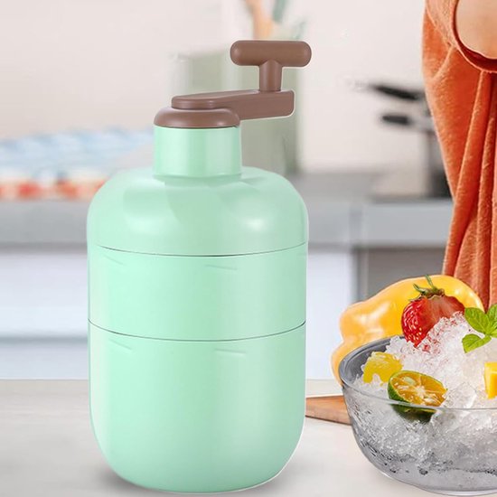 IJsschaafmachine Handmatig - Crusher Sneeuw - Cocktail Drankjes Maken - Roestvrij Staal - 25.5x12.5 cm - Cyaanblauw — afbeelding 3