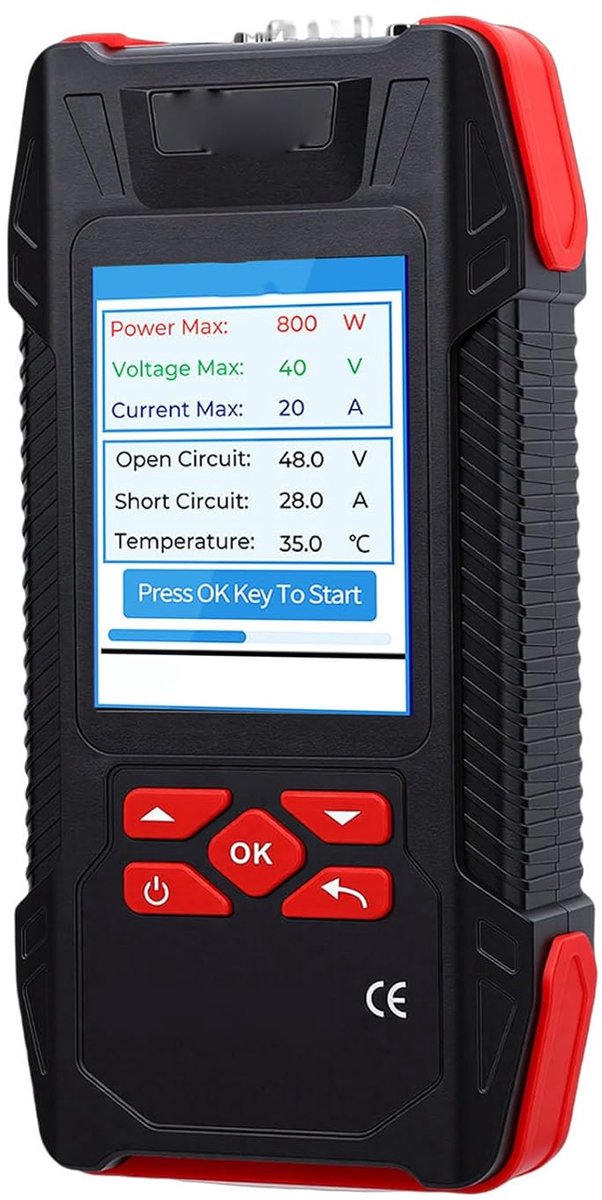 Solar PV Tester - Multimeter Tool - Energie Meten - MPPT Technologie - 2000W Vermogen - Zwart