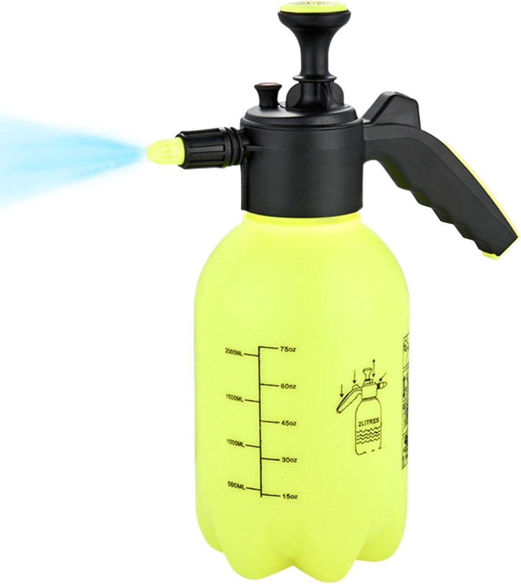 Tuinspuit 2 Liter - Drukspuit Plantenspuit - Planten Water Geven - Verstelbare Nozzle - 2 Liter - Groen