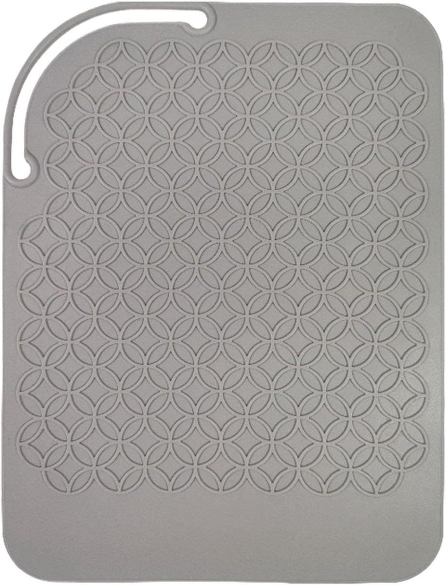 Warmtemat Stijltang - Hittebestendige Mat - Veilig Haar Stylen - Antislip Vierkant Ontwerp - 21 x 15.6 cm - Zwart