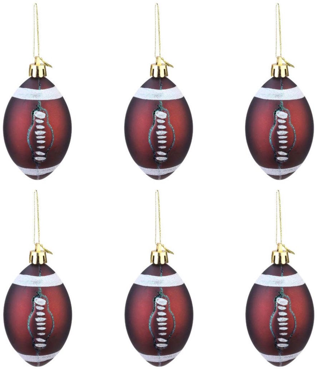 Dailygoods- Sportbal - 6 Stuks - Kerstmis Ornament - Feestdecoratie - Sport Fans - Hangende Ballen - Perfect Cadeau - Kerstbal