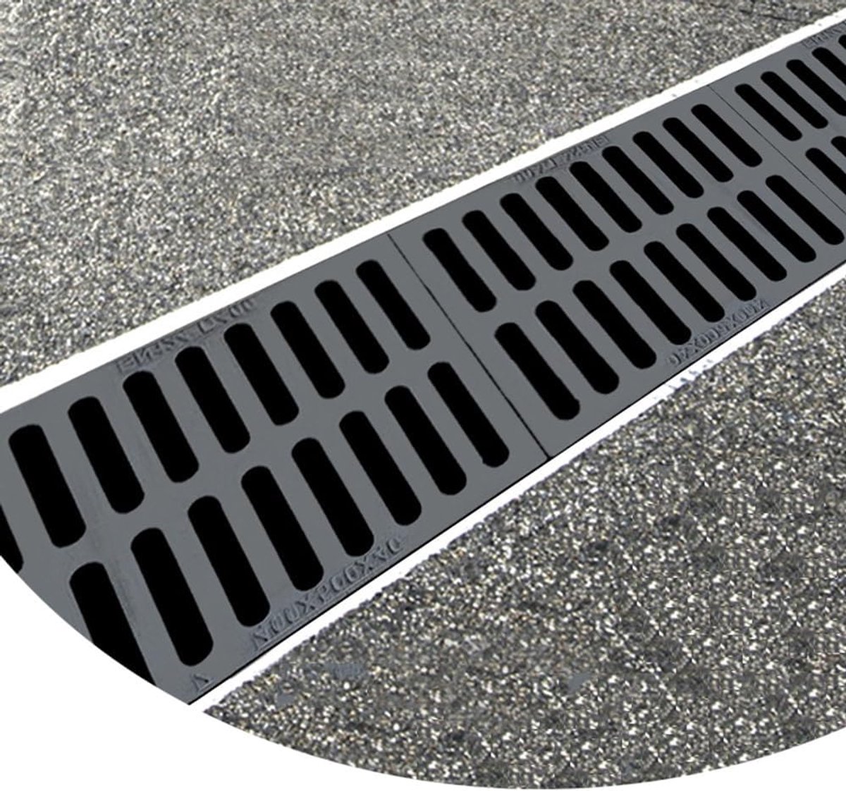 Afvoerrooster Zwaar - Beton Oprit - Buiten Drainage - Gietijzeren Constructie - 300x500x30mm - Zwart