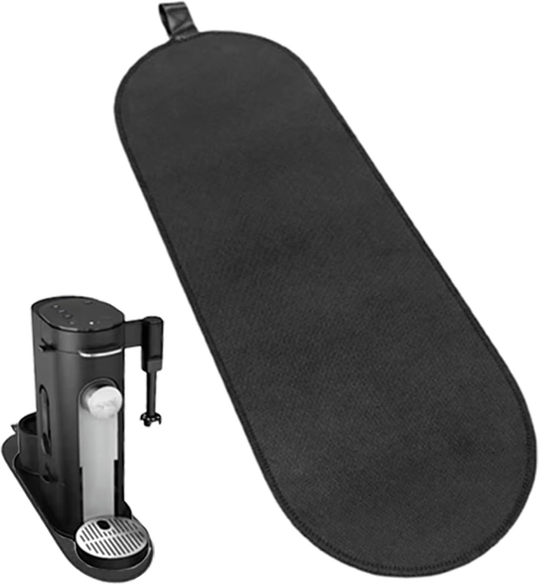 Glijmat Koffiezetapparaat - Apparaat Onderlegger - Makkelijk Schuiven - Antislip Onderkant - 42x15cm - Zwart