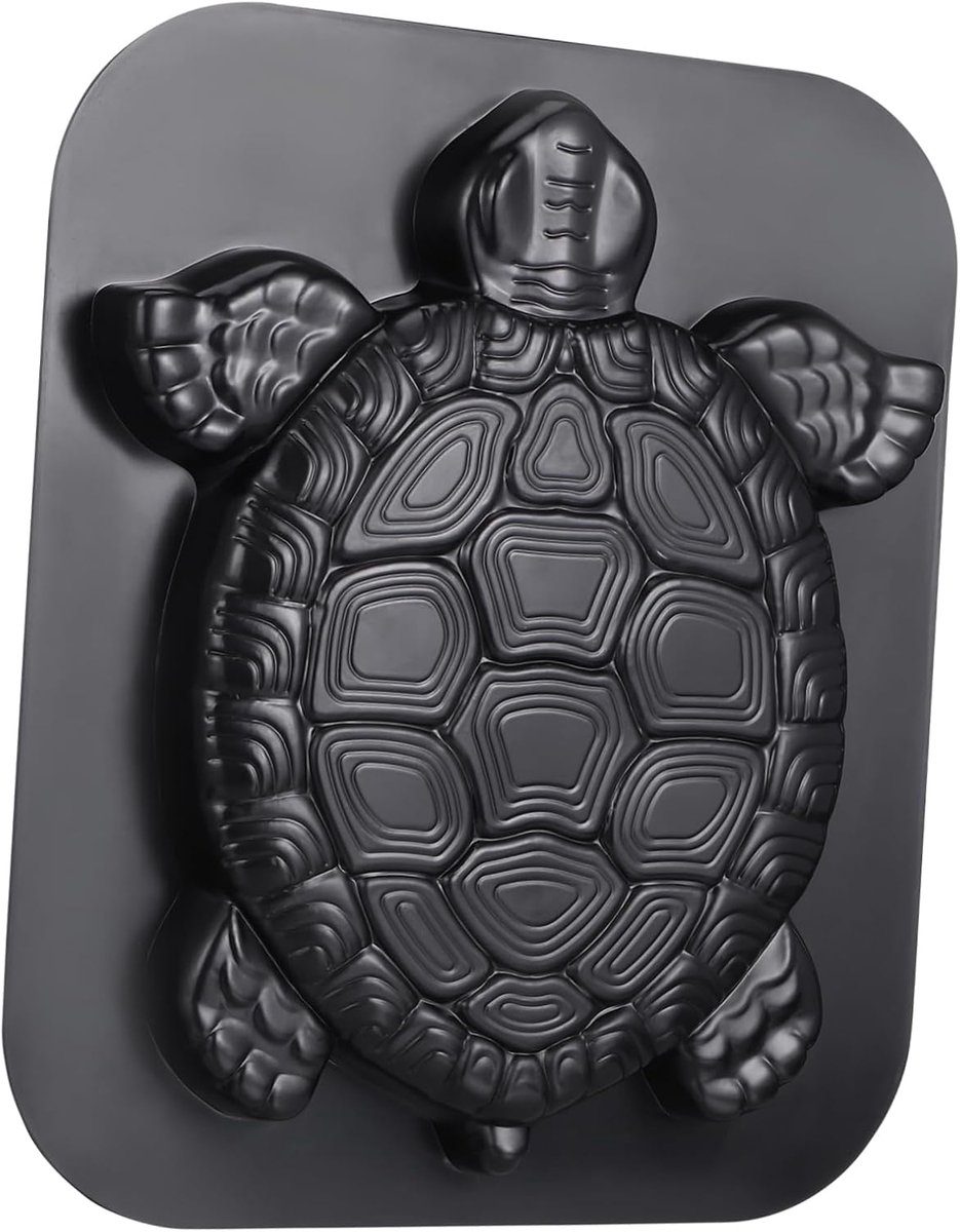 Betonnen Wegmaker - Padmal Schildpad - Tuinbestrating Maken - Herbruikbaar Ontwerp - 44 x 38 cm - Zwart