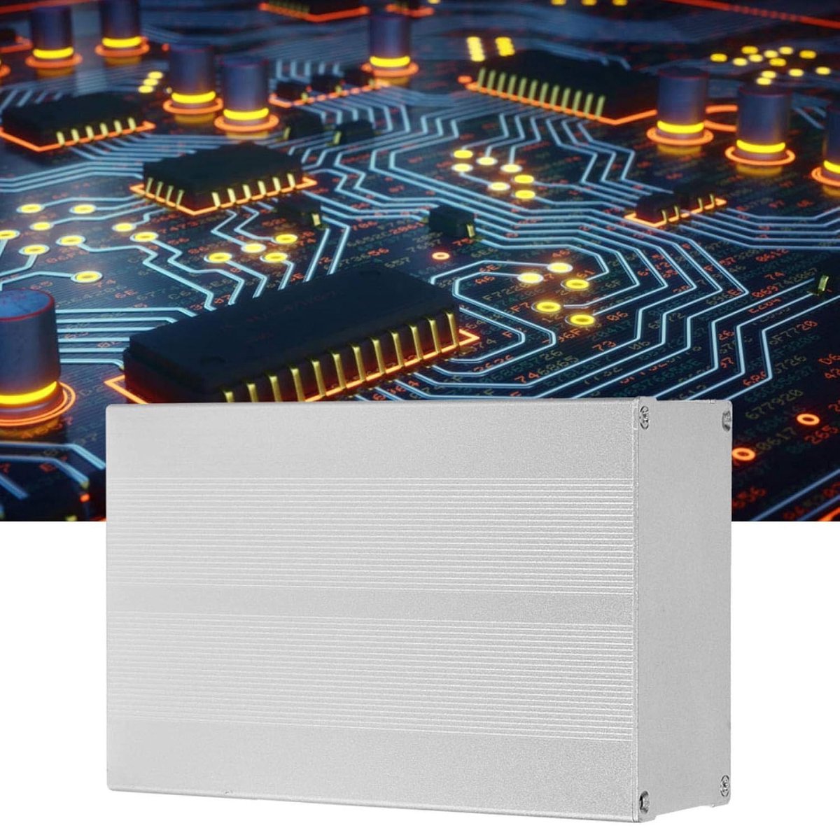 Decoder Behuizing - Elektronica Kast - Project Behuizing - Aluminiumlegering Materiaal - 55x106x160mm - Zand Zilver