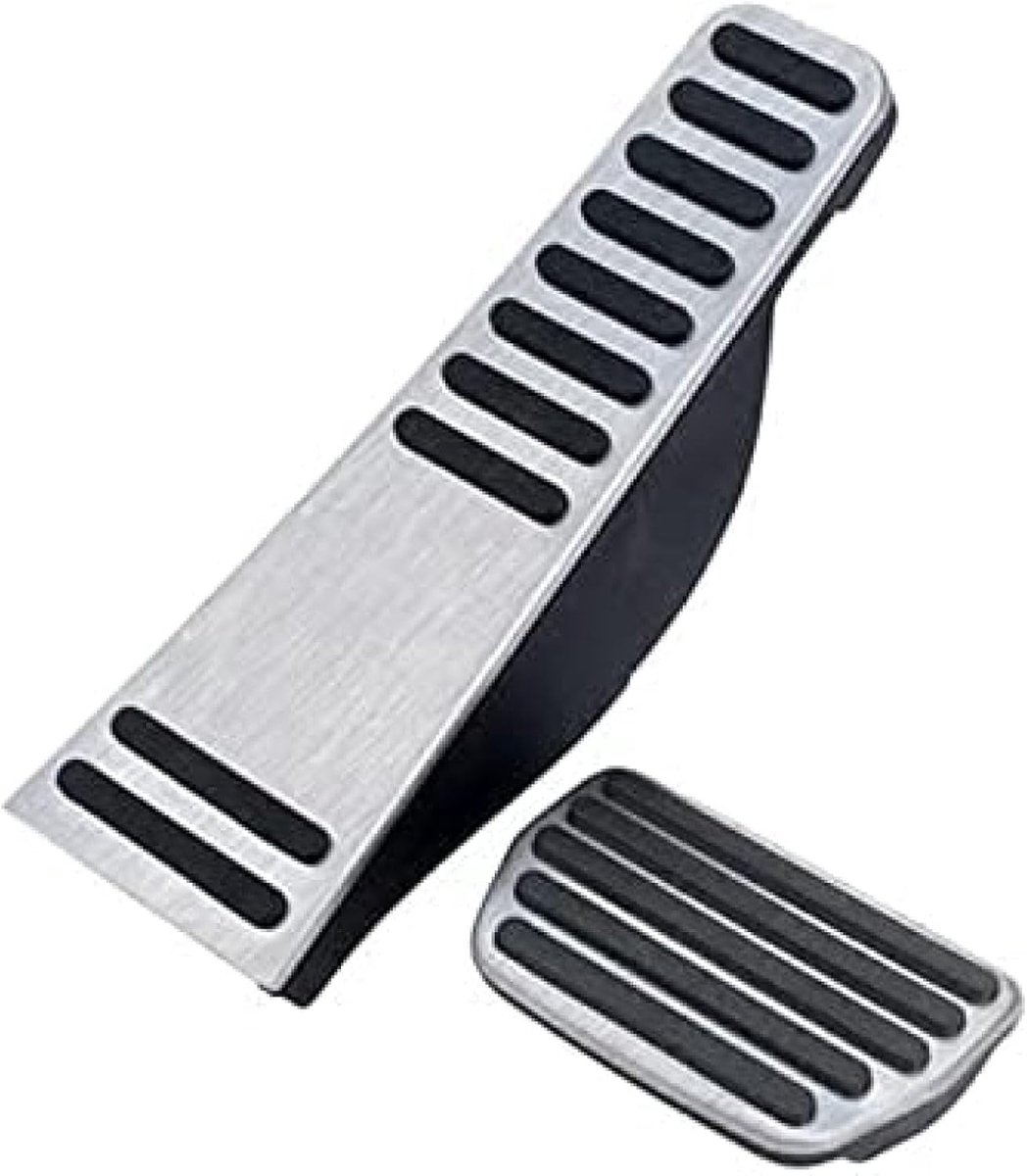 Pedaal Covers - Auto Accenten - Verbeter Rijervaring - Antislip Rubber - 2 Stuks - Zilver