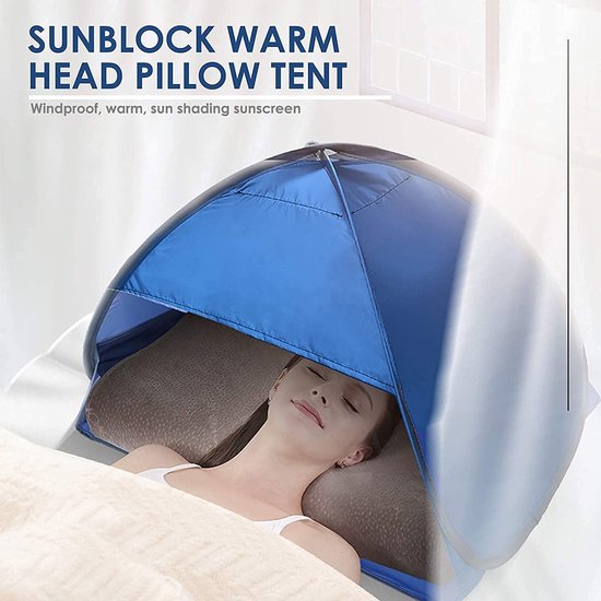 Pop-up strandzon minitent met ritssluiting, draagbare persoonlijke strandzon beschutting gezicht hoofd schaduw bescherming tent voor outdoor picknick strand camping van POP — afbeelding 3
