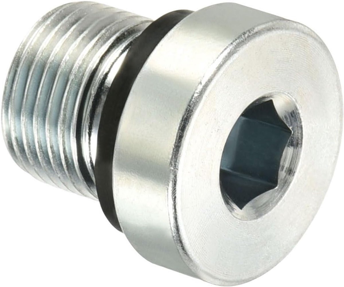 Stevige Stalen Hex Kop Tube Fitting Stopper met Sealing Ring voor Eindslangen, M12 x 1, Duurzaam en Betrouwbaar