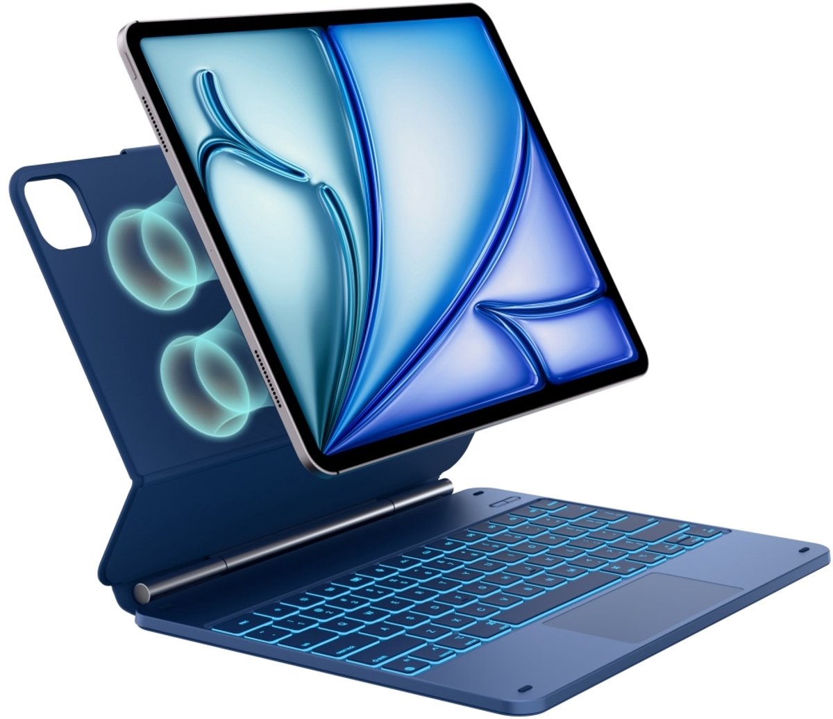 Typecase Toetsenbordhoes Voor Ipad Air 13 2024 2025 Edge Pacific Blue