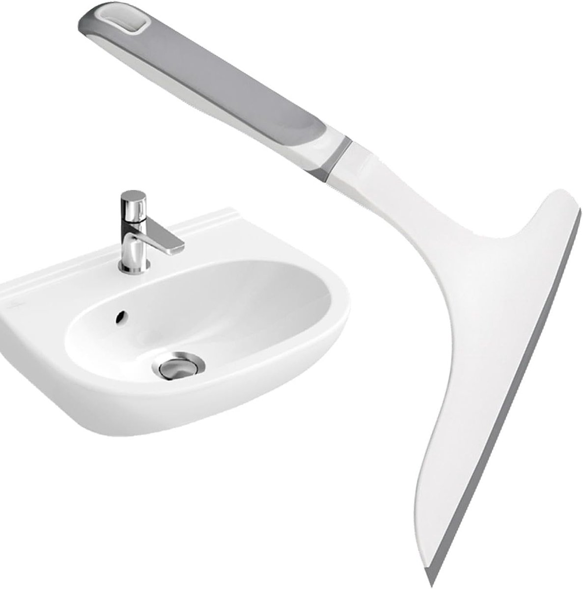 Raamwisser - Glasreiniger - Gladde oppervlakken reinigen - Zacht siliconen materiaal - 265 x 245 cm - Wit
