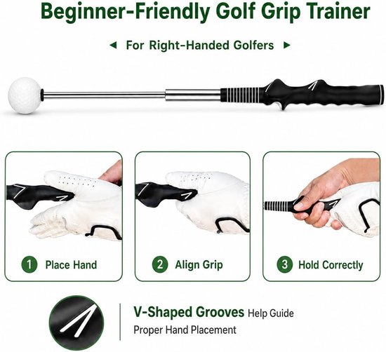 Golf swing trainer - 5-in-1 - gripcorrectie - rechtshandig van GOLF — afbeelding 2