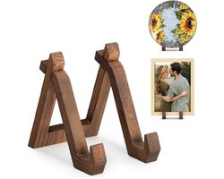 longziming - Support de livre – Support d'affichage – Support de livre de cuisine – Support de lecture – Bois de pin – Design rétro – Utilisation multifonctionnelle – Robuste et décoratif – Pour livres et disques – 1 pièce