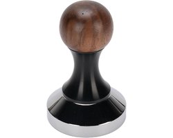 Koffie Tamper - Espresso Pers - Barista Gereedschap - Walnoot Handgreep - 58 mm - Natuurlijk
