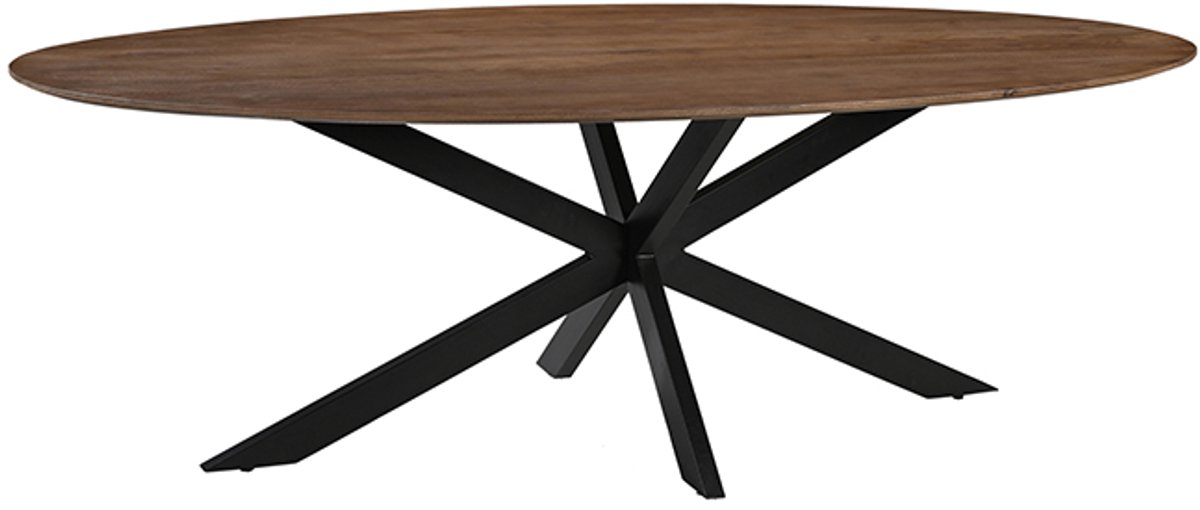 LABEL51 James Eetkamertafel - Bruin - Hout - 160 cm - Ovaal