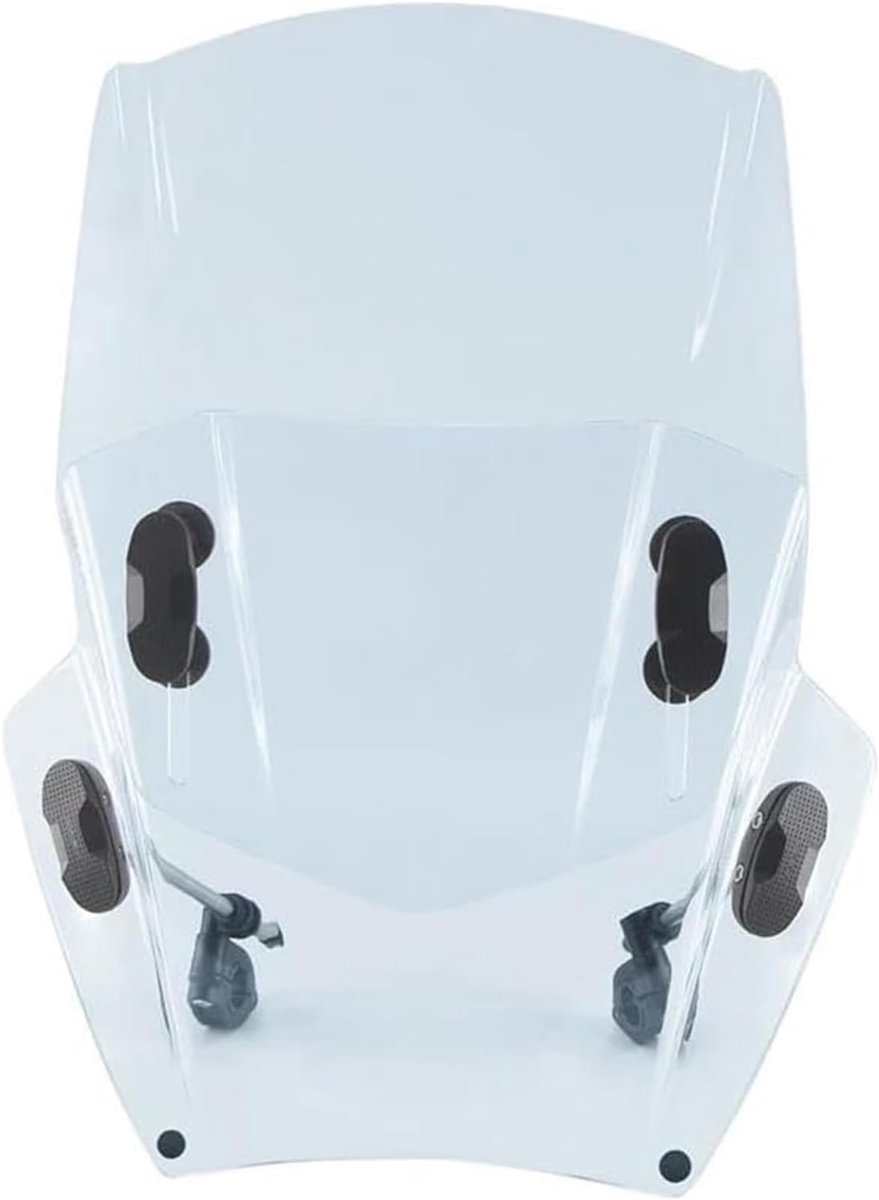 Motorfiets Windscherm - Voorruit Deflector - Comfortabel Rijden - 180° Verstelbaar - Universele Pasvorm - Helder