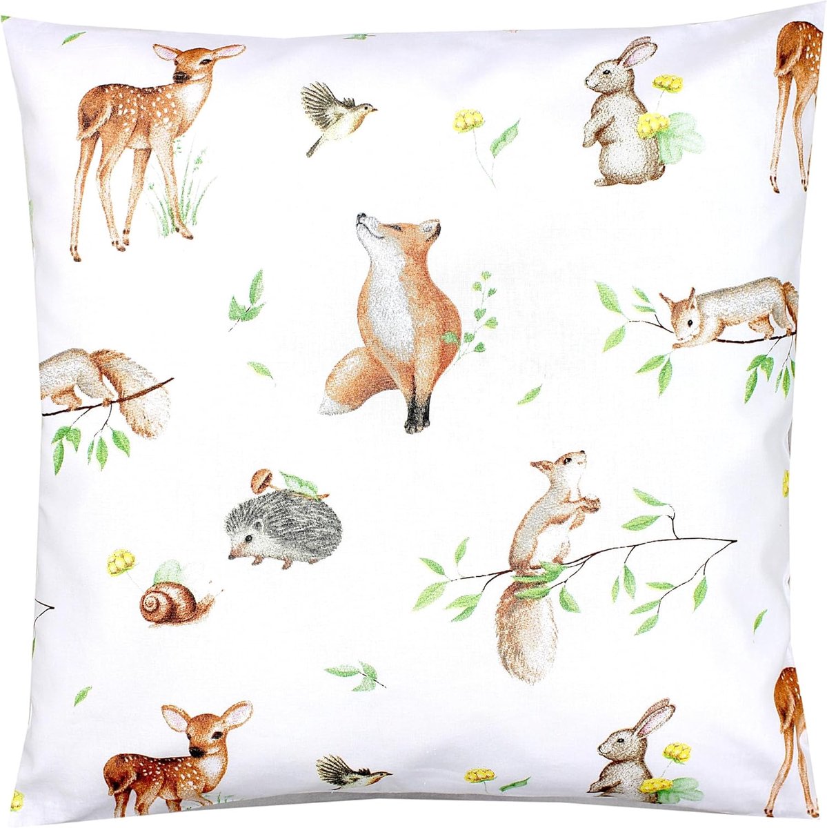 Famanu Decoratieve kinder kussensloop met patronen, 80 x 80 cm, ideaal voor kinderkamer, met verborgen ritssluiting Neutraal