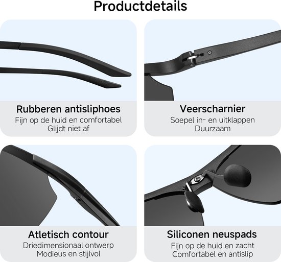 Xiaomi Sport Sunglasses - Gepolariseerde sportzonnebril - UV400 bescherming - Antislip pasvorm voor sport en autorijden van xiaomi — afbeelding 2