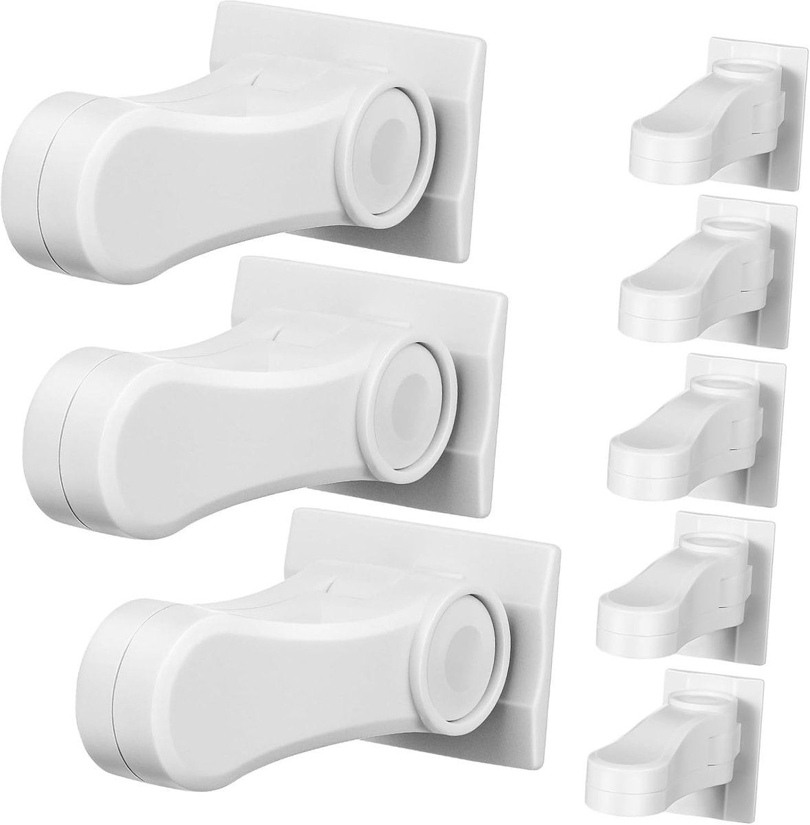 Kindveilige Deurvergrendeling - Deurklinksloten Set - Babykamer Beveiliging - Zelfklevende Bevestiging - 8 Stuks - Wit