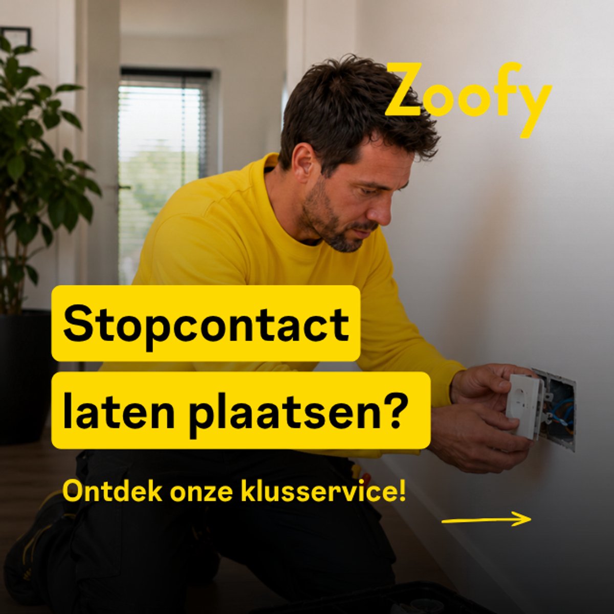 Laat je (inbouw) stopcontact plaatsen – door Zoofy in samenwerking met Bol