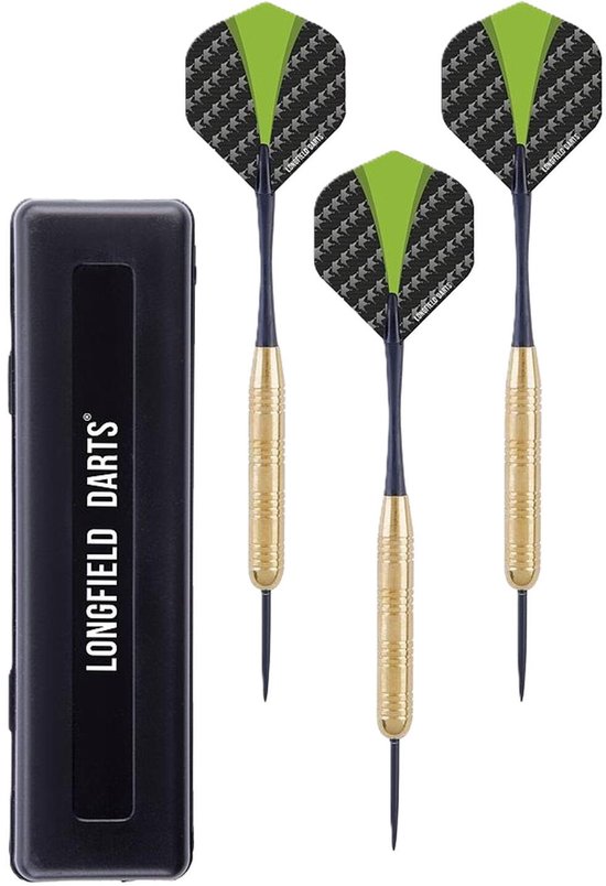 Longfield Darts Dartpijlen - setje 6x stuks - 21 grams - messing/staal/pvc - darten - pijltjes - Kinderen/volwassenen van Longfield Darts — afbeelding 5
