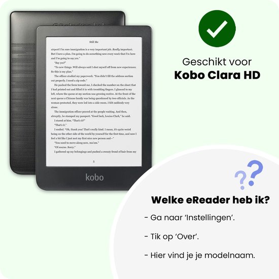 Hoes Geschikt voor Kobo Clara HD Hoesje Bookcase Cover Book Case Hoes Sleepcover Trifold - Rood — afbeelding 2