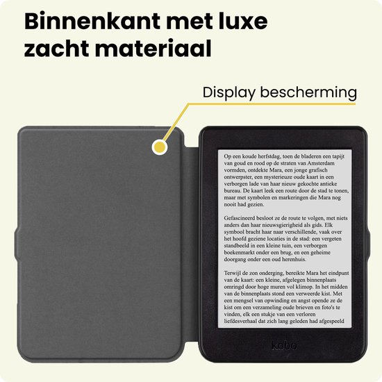 Hoes Geschikt voor Kobo Nia - E-reader Bescherm Hoesje Case Sleep Cover Trifold Met Screenprotector - Hoes Geschikt voor Kobo Nia Hoesje - Don't Touch Me — afbeelding 5