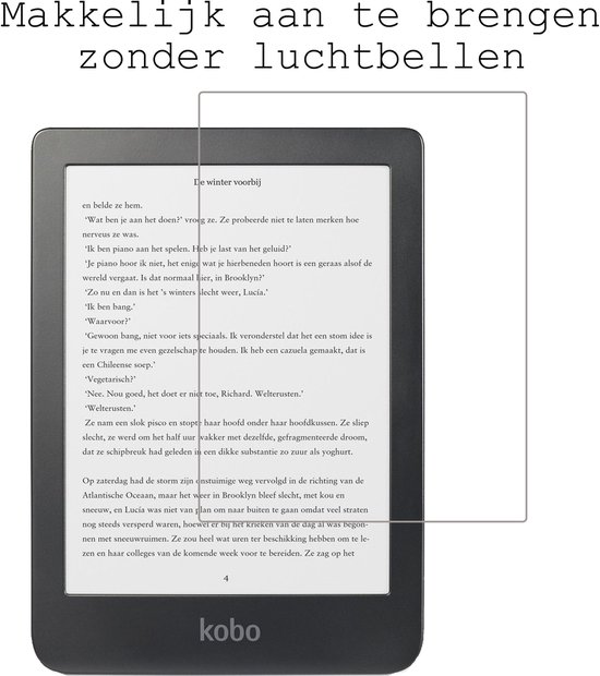 Hoes Geschikt voor Kobo Clara HD Hoesje Bookcase Cover Hoes Trifold Met Screenprotector - Hoesje Geschikt voor Kobo Clara HD Hoes Cover Case - Donkerblauw — afbeelding 4