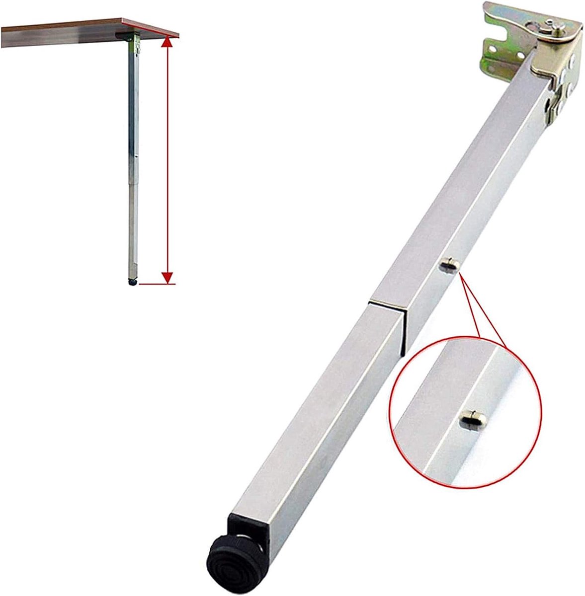 Tafelpoten - Meubelpoten Bureaupoten - Meubels Maken - Inklapbaar Verstelbaar - 30-150 cm - Zilver