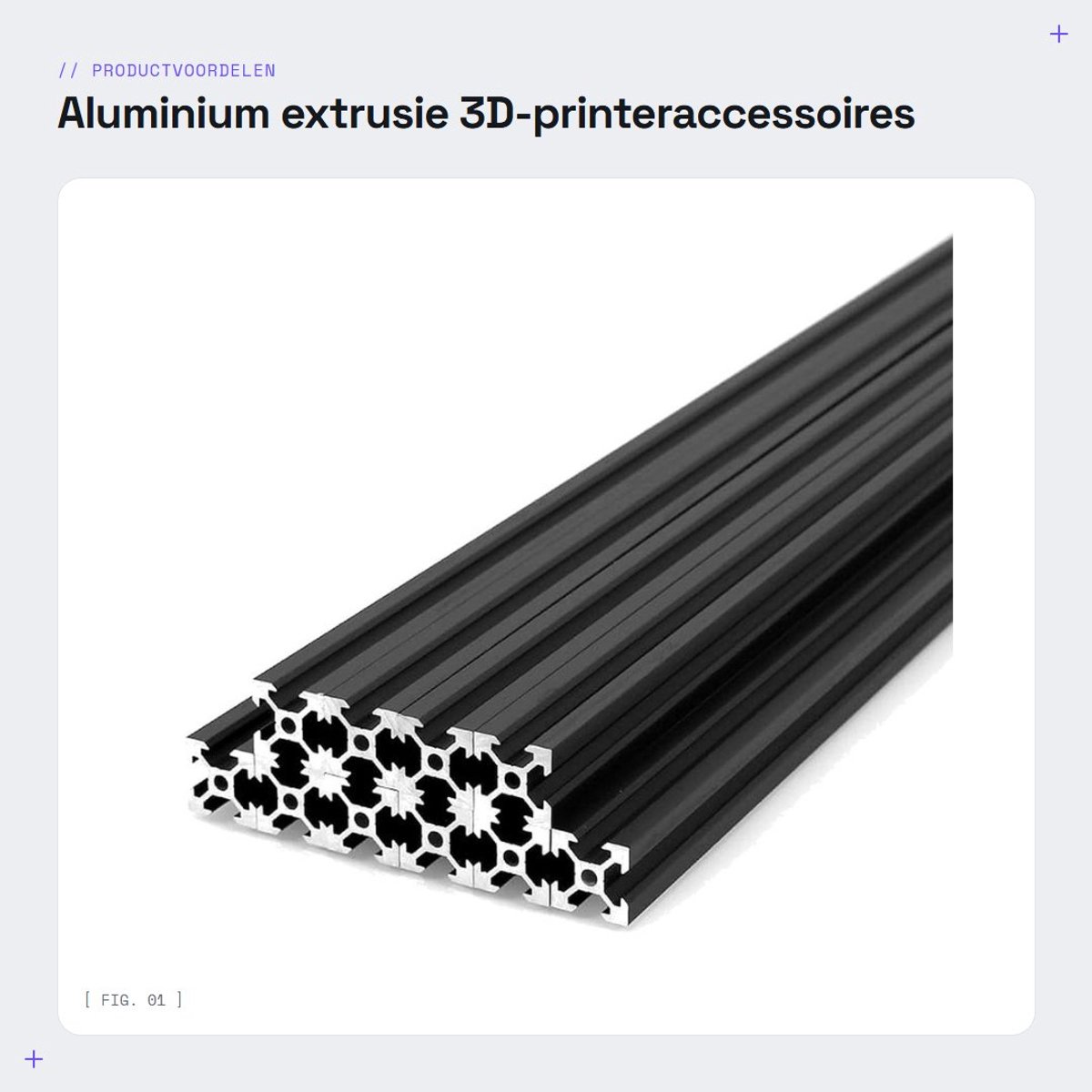 Dailygoods- Aluminium Extrusie 300 mm - 10 Stuks - V-sleuf - Europese Standaard - Geschikt voor 3D-printers/CNC/Lasergraveermachines - Zwart - Aluminium Profiel