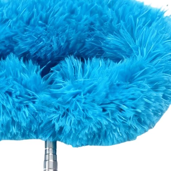 Plafondstofdoek - Lange borstel - Hoog stofvrij maken - Verstelbare steel - Tot 115 cm - Blauw — afbeelding 2