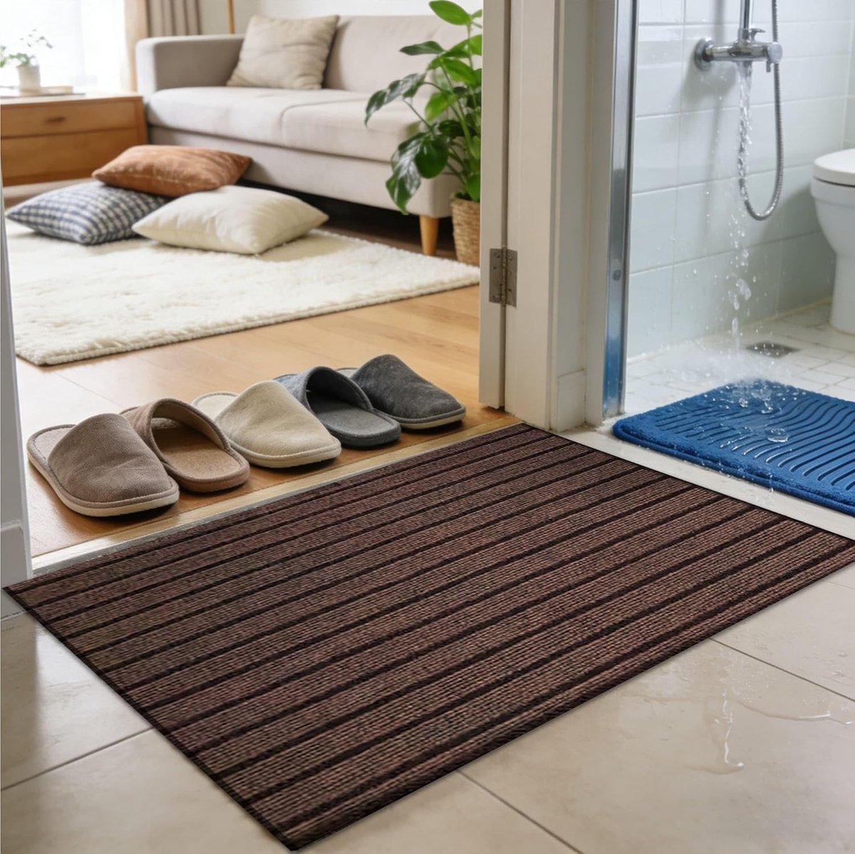 Binnendeurmat - Vloermat Vuilvanger - Houdt Huis Schoon - Antislip Technologie - 70 x 150