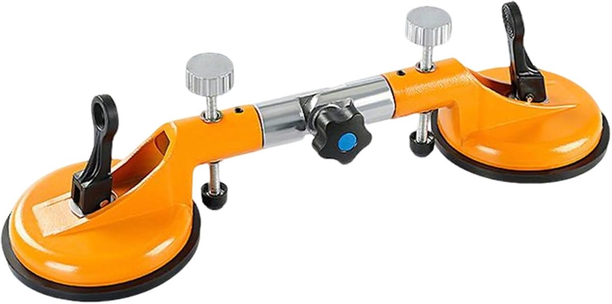 Zuignap Deuktrekker - Tegel Lifter - Materiaal Verplaatsen - Veilige Hoek Hechting - 46 x 14.5 cm - Zilverkleurig