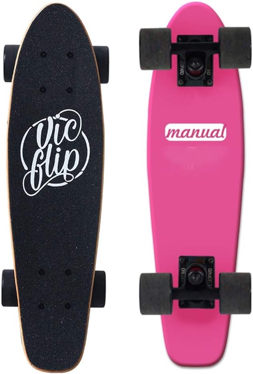 Compleet Skateboard Cruiser Board Buiten Sporten 7 Lagen Esdoorn 56.5 cm Gekleurd